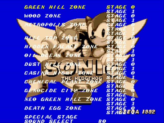 Sonic The Hedgehog 2 (Simon Wai Prototype) Screenthot 2